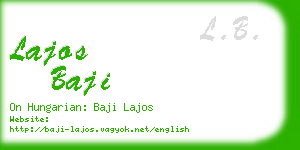 lajos baji business card
